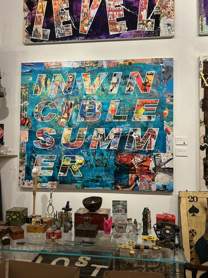 INVINCIBLE SUMMER hanging in Peter Tunney's studio.